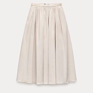 Zara Ruffly Waist Skirt ZW Collection NWT S